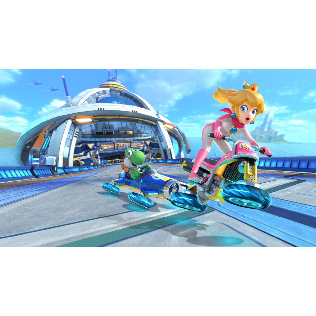 This is brand new.Nintendo Switch™ – OLED Model: Mario Kart™ 8 Deluxe Bundle  This bundle has everything you need to start playing right away, including a Nintendo Switch™ – OLED Model system with Neon Red and Neon Blue Joy-Con™ controllers. Plus, enjoy an added value of $79.