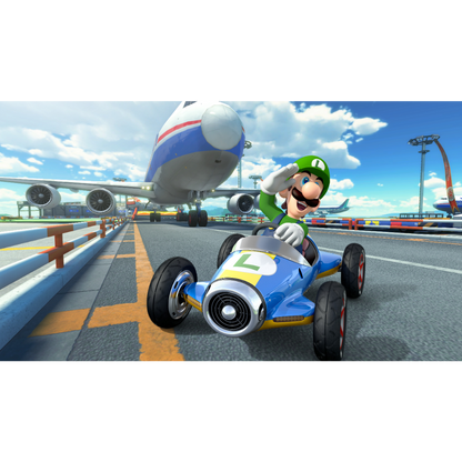 This is brand new.Nintendo Switch™ – OLED Model: Mario Kart™ 8 Deluxe Bundle  This bundle has everything you need to start playing right away, including a Nintendo Switch™ – OLED Model system with Neon Red and Neon Blue Joy-Con™ controllers. Plus, enjoy an added value of $79.