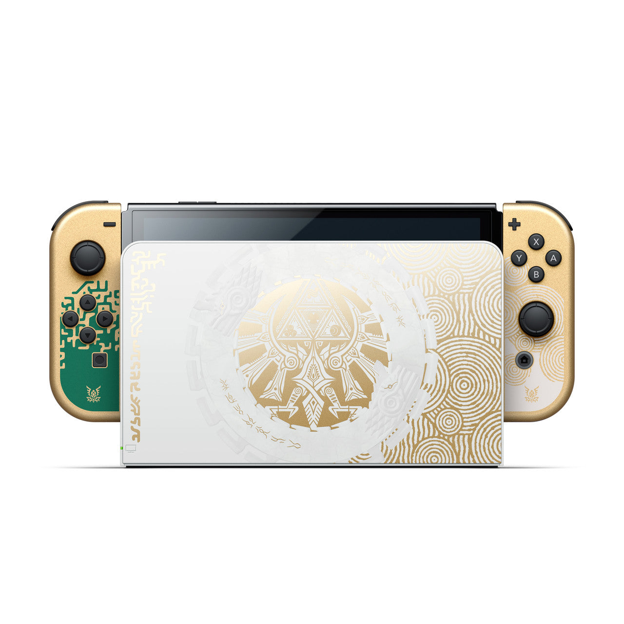 This is brand new.The Nintendo Switch – OLED Model - The Legend of Zelda: Tears of the Kingdom Edition system features a design inspired by the Legend of Zelda: Tears of the Kingdom game, including the familiar Hylian Crest from the Legend of Zelda series on the front of the dock (game not included).