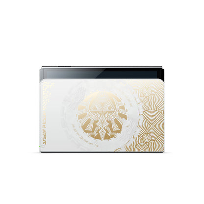 This is brand new.The Nintendo Switch – OLED Model - The Legend of Zelda: Tears of the Kingdom Edition system features a design inspired by the Legend of Zelda: Tears of the Kingdom game, including the familiar Hylian Crest from the Legend of Zelda series on the front of the dock (game not included).