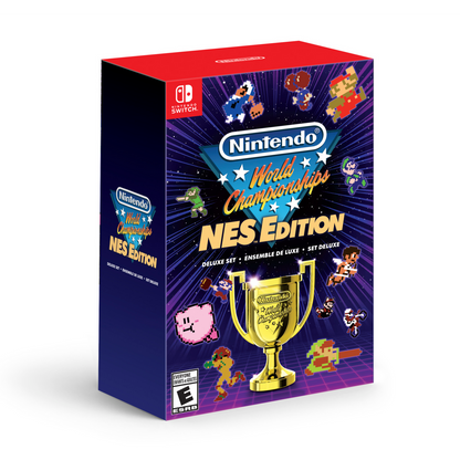 This is brand new.Bring the Nintendo World Championships to your living room

Test your speedrunning skill in over 150 challenges! Each challenge relives a memorable moment one of 13 NES™ games*, including classics like Super Mario Bros.™ 3, The Legend of Zelda™, Donkey Kong™, and Metroid™.