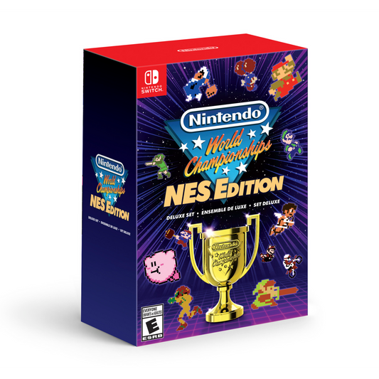 This is brand new.Bring the Nintendo World Championships to your living room

Test your speedrunning skill in over 150 challenges! Each challenge relives a memorable moment one of 13 NES™ games*, including classics like Super Mario Bros.™ 3, The Legend of Zelda™, Donkey Kong™, and Metroid™.