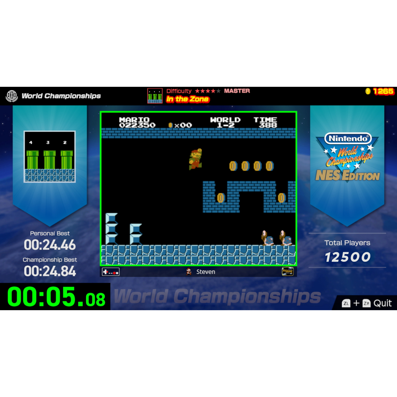 This is brand new.Bring the Nintendo World Championships to your living room

Test your speedrunning skill in over 150 challenges! Each challenge relives a memorable moment one of 13 NES™ games*, including classics like Super Mario Bros.™ 3, The Legend of Zelda™, Donkey Kong™, and Metroid™.