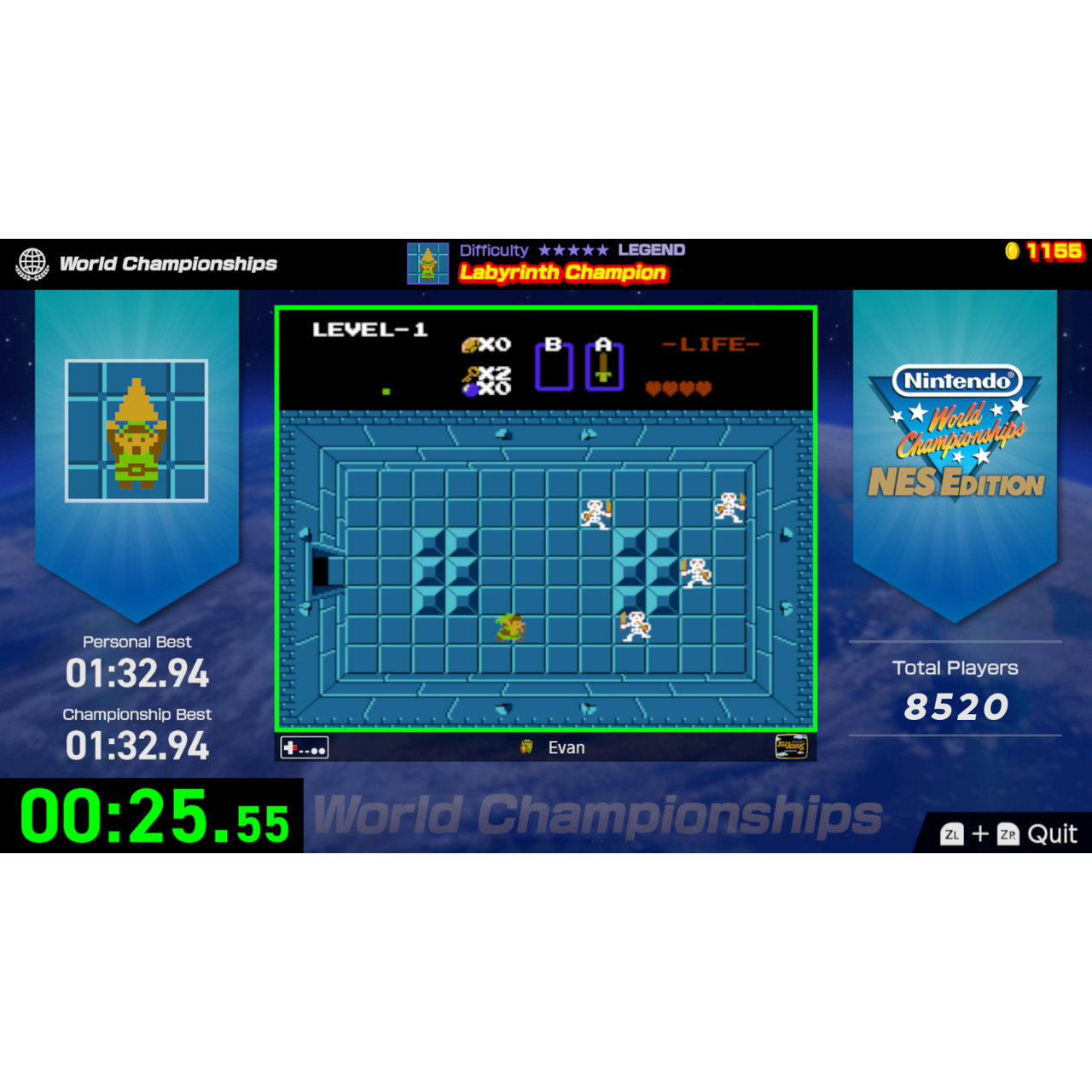 This is brand new.Bring the Nintendo World Championships to your living room

Test your speedrunning skill in over 150 challenges! Each challenge relives a memorable moment one of 13 NES™ games*, including classics like Super Mario Bros.™ 3, The Legend of Zelda™, Donkey Kong™, and Metroid™.