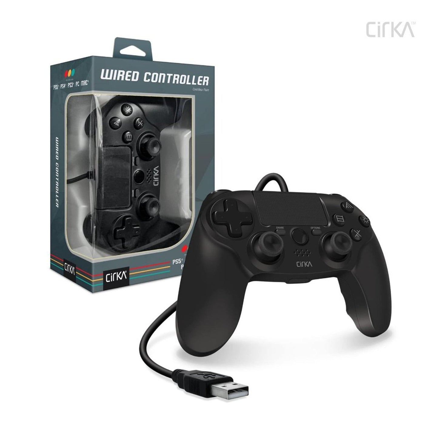 PS4 NuForce Wired Game Controller: Black - Cirka