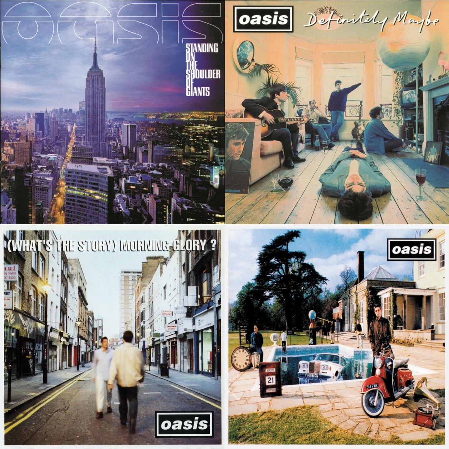 Standing On The Shoulder Of Giants & Definitely Maybe & (What’S The Story) Morning Glory? & Be Here Now