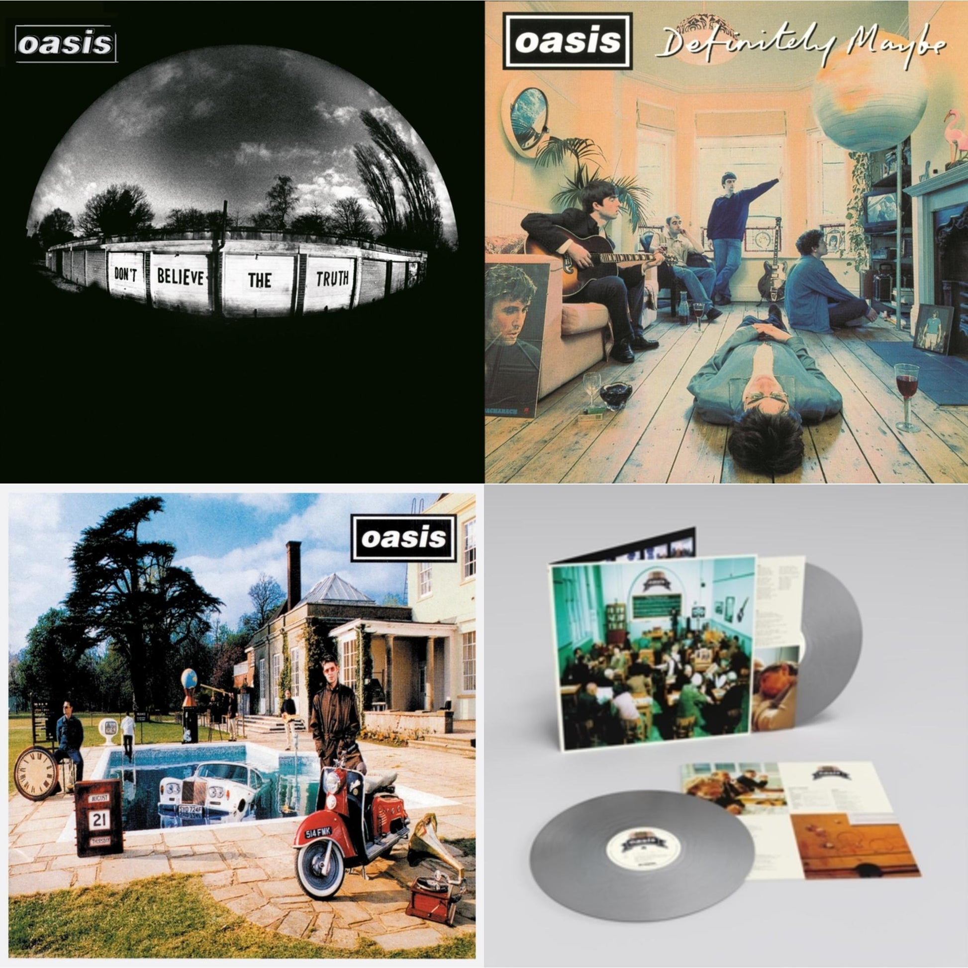 This is a 4 LP Vinyl SKU bundle.
1.This LP Vinyl is brand new.Format: LP VinylThis item's title is: Don't Believe The Truth (180G)Artist: OasisLabel: WHOLESALEBarcode: 5051961030013Release Date: 8/11/2020
2.This LP Vinyl is brand new.