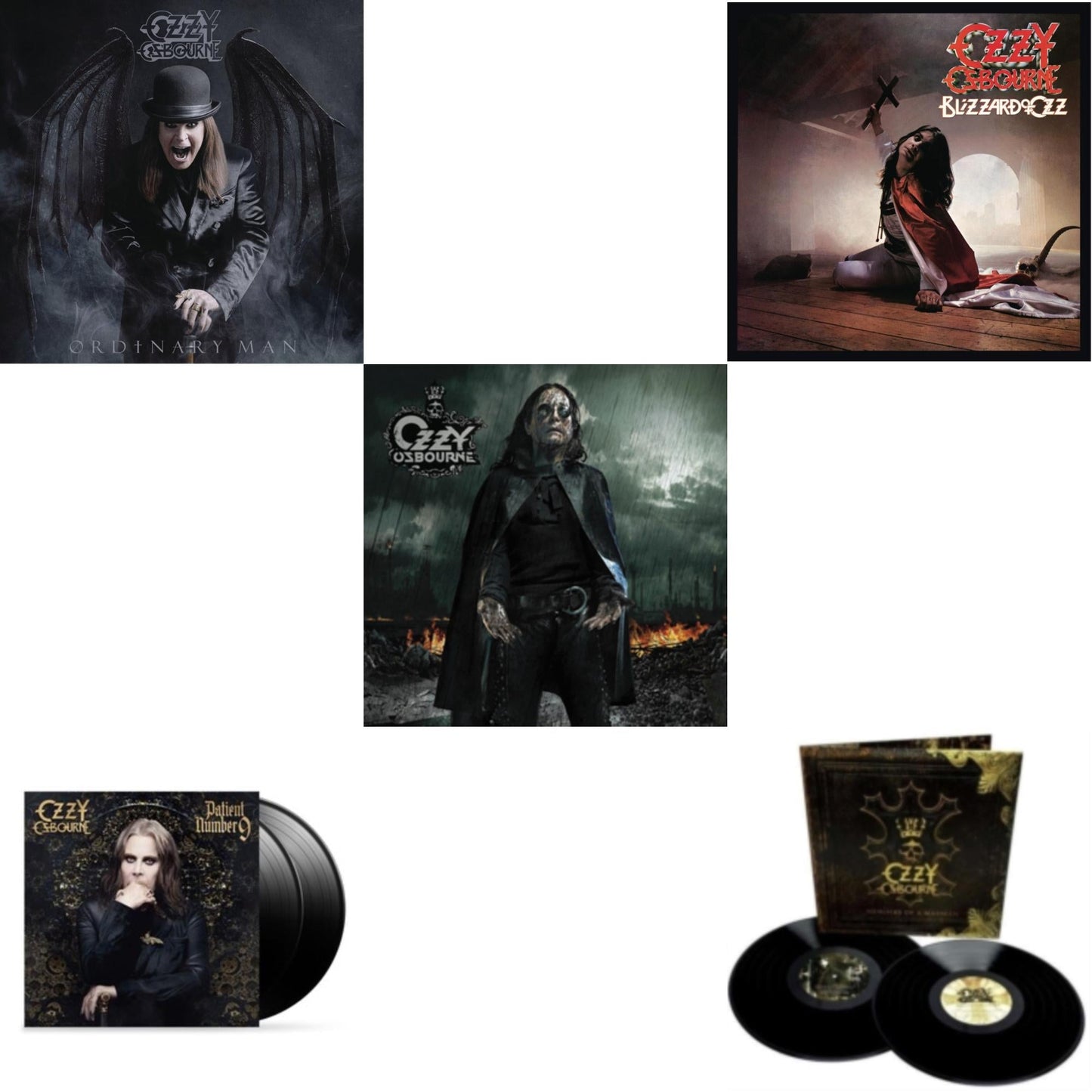 Ordinary Man (140G) & Patient Number 9 & Black Rain (2LP) & Blizzard Of Ozz (180G/30Th Anniversary Legacy Edition) & Memoirs Of A Madman (2LP/180G/Gatefold)