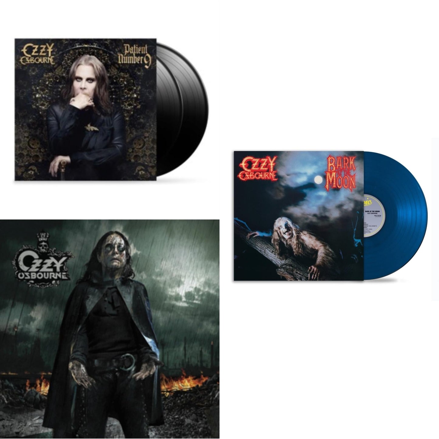 Patient Number 9 & Black Rain (2LP) & Bark At The Moon (40Th Anniversary) (Translucent Cobalt Blue LP Vinyl)