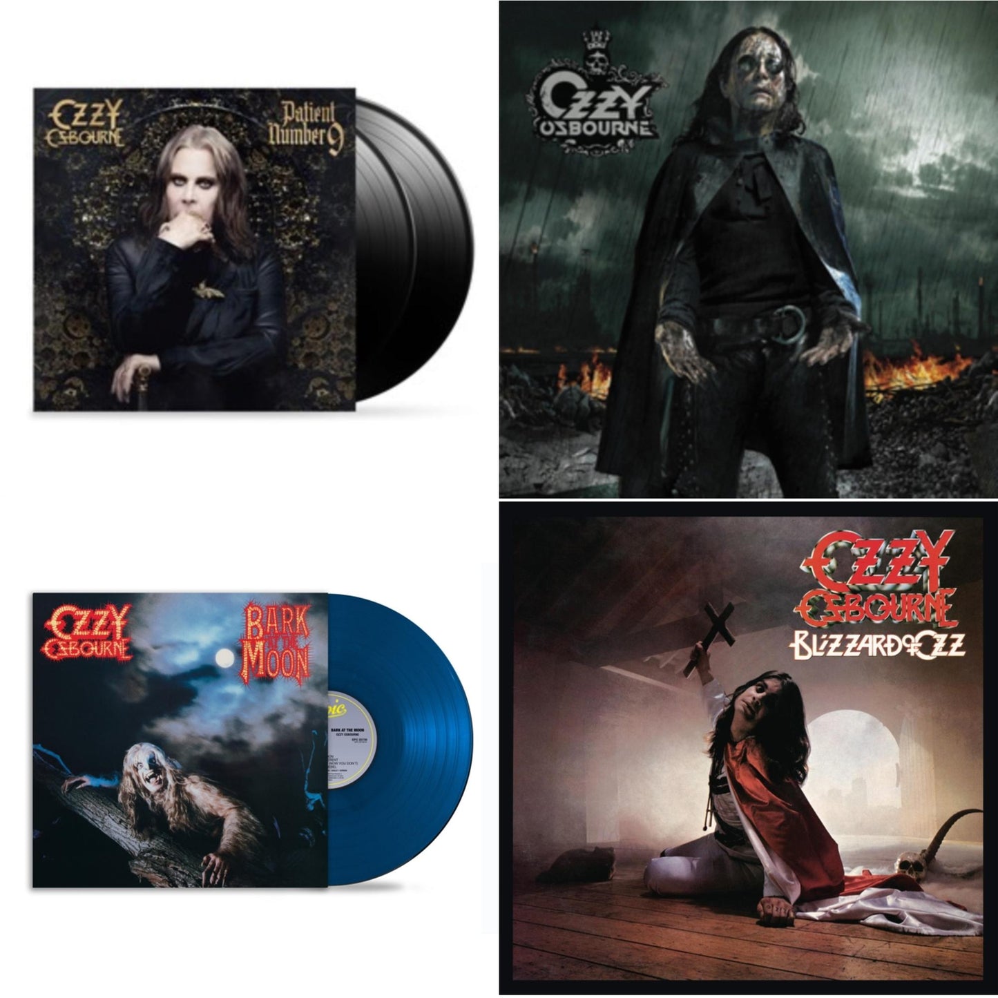 Patient Number 9 & Black Rain (2LP) & Bark At The Moon (40Th Anniversary) (Translucent Cobalt Blue LP Vinyl) & Blizzard Of Ozz (180G/30Th Anniversary Legacy Edition)