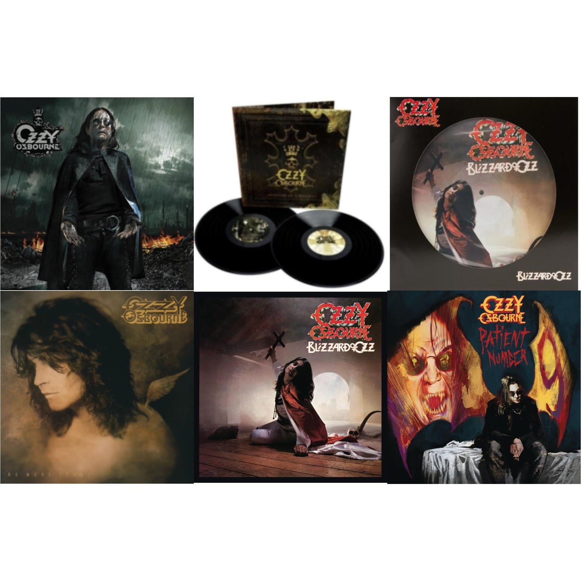 This is a 6 LP Vinyl SKU bundle.
1.This LP Vinyl is brand new.Format: LP VinylMusic Style: Heavy MetalThis item's title is: No More Tears (2LP)Artist: Ozzy OsbourneLabel: LEGACYBarcode: 194398772714Release Date: 9/17/2021
2.This LP Vinyl is brand new.