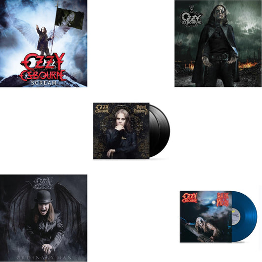 Scream (2LP) & Ordinary Man (140G) & Patient Number 9 & Black Rain (2LP) & Bark At The Moon (40Th Anniversary) (Translucent Cobalt Blue LP Vinyl)
