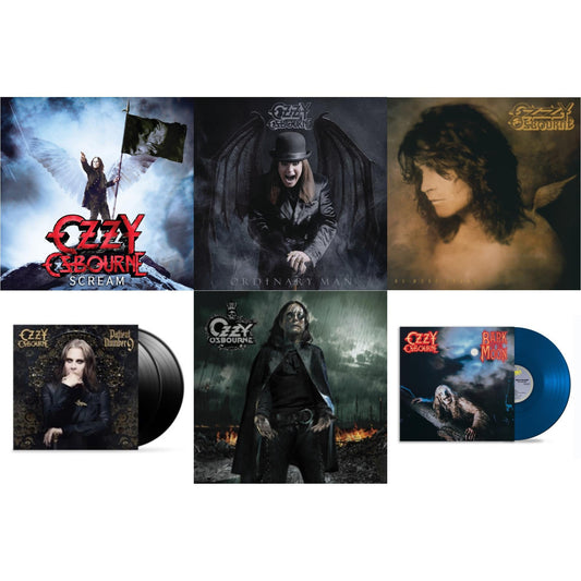 Scream (2LP) & Ordinary Man (140G) & No More Tears (2LP) & Patient Number 9 & Black Rain (2LP) & Bark At The Moon (40Th Anniversary) (Translucent Cobalt Blue LP Vinyl)