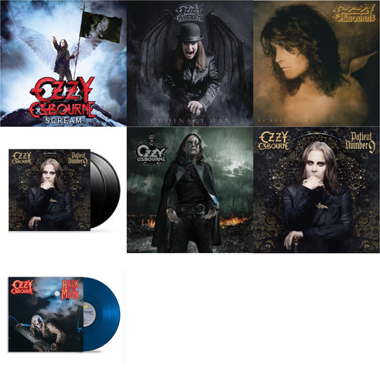 Scream (2LP) & Ordinary Man (140G) & No More Tears (2LP) & Patient Number 9 & Black Rain (2LP) & Patient Number 9 (Picture Disc/2LP) & Bark At The Moon (40Th Anniversary) (Translucent Cobalt Blue LP Vinyl)