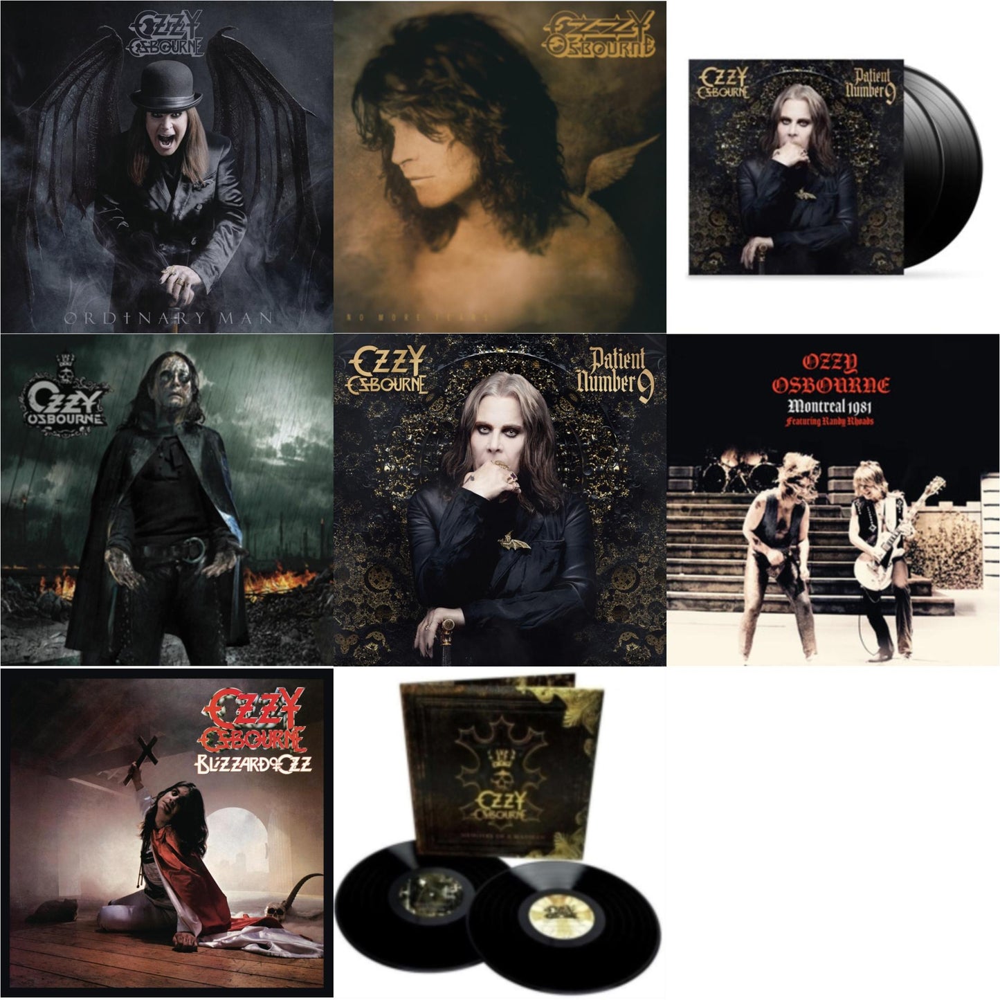 Ordinary Man (140G) & No More Tears (2LP) & Patient Number 9 & Black Rain (2LP) & Patient Number 9 (2LP/Crystal Clearvinyl) & Montreal (Red LP Vinyl) & Blizzard Of Ozz (180G/30Th Anniversary Legacy Edition) & Memoirs Of A Madman (2LP/180G/Gatefold)