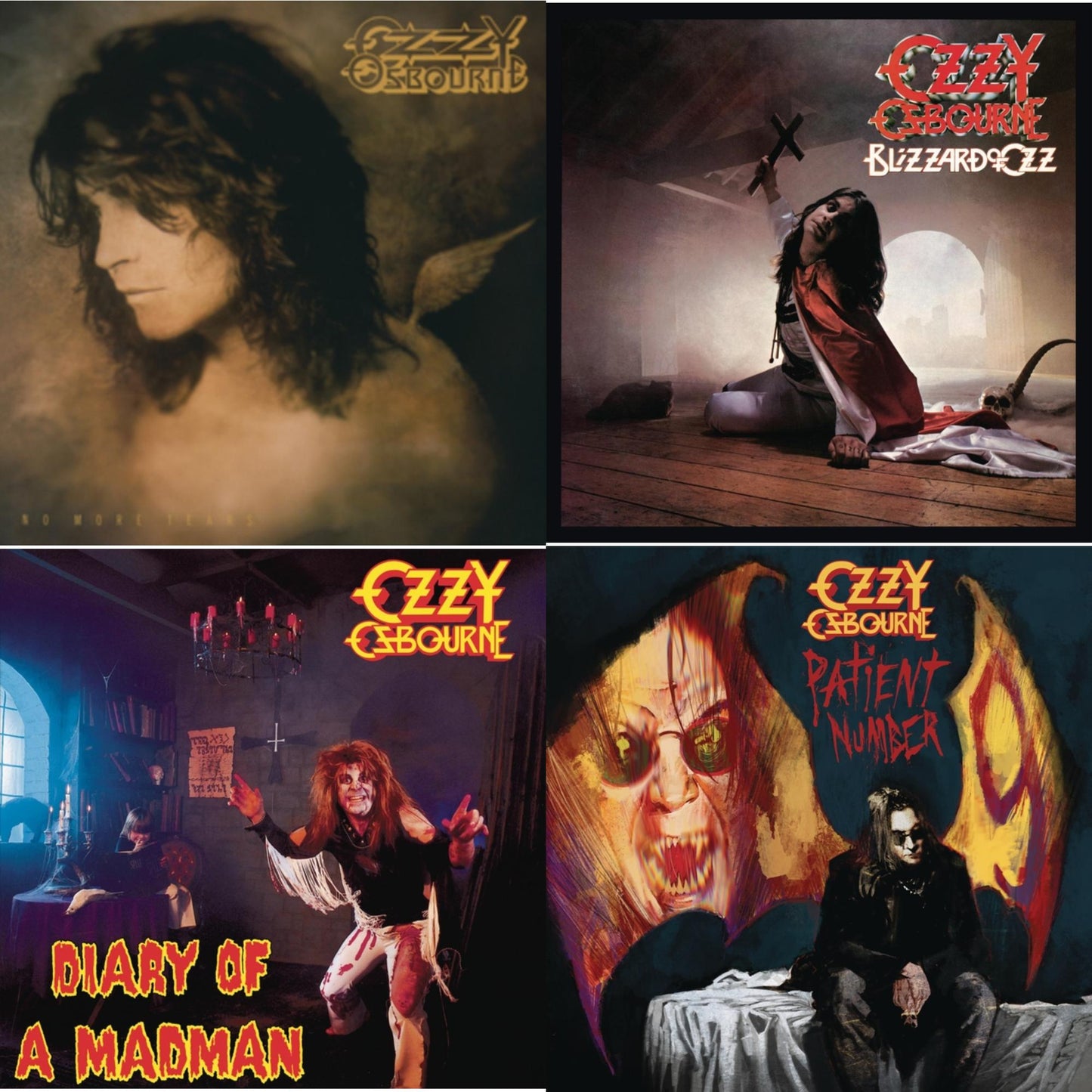 This is a 4 LP Vinyl SKU bundle.
1.This LP Vinyl is brand new.Format: LP VinylMusic Style: Heavy MetalThis item's title is: No More Tears (2LP)Artist: Ozzy OsbourneLabel: LEGACYBarcode: 194398772714Release Date: 9/17/2021
2.This LP Vinyl is brand new.