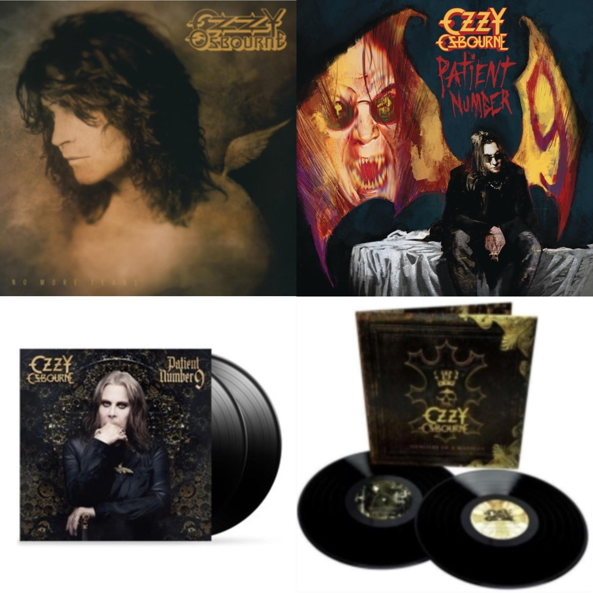 This is a 4 LP Vinyl SKU bundle.
1.This LP Vinyl is brand new.Format: LP VinylMusic Style: Heavy MetalThis item's title is: No More Tears (2LP)Artist: Ozzy OsbourneLabel: LEGACYBarcode: 194398772714Release Date: 9/17/2021
2.This LP Vinyl is brand new.
