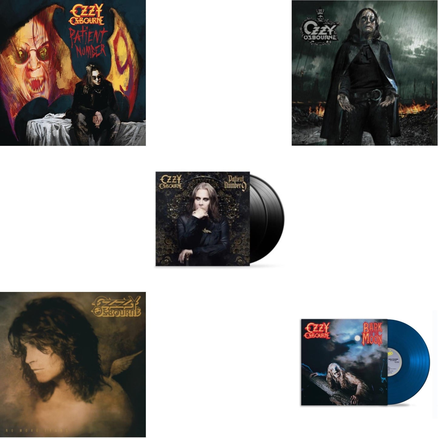 This is a 5 LP Vinyl SKU bundle.
1.This LP Vinyl is brand new.Format: LP VinylMusic Style: Heavy MetalThis item's title is: No More Tears (2LP)Artist: Ozzy OsbourneLabel: LEGACYBarcode: 194398772714Release Date: 9/17/2021
2.This LP Vinyl is brand new.