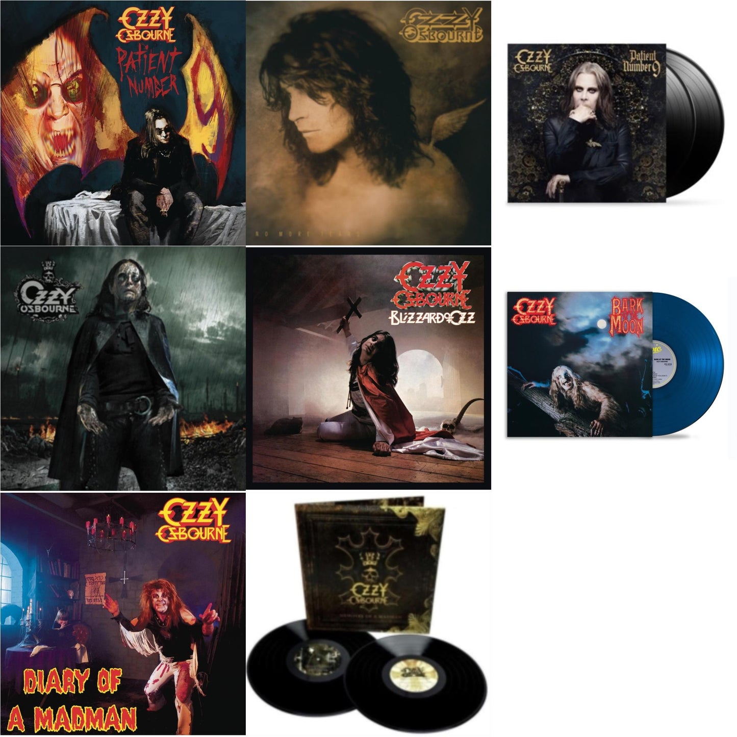 This is a 8 LP Vinyl SKU bundle.
1.This LP Vinyl is brand new.Format: LP VinylMusic Style: Heavy MetalThis item's title is: No More Tears (2LP)Artist: Ozzy OsbourneLabel: LEGACYBarcode: 194398772714Release Date: 9/17/2021
2.This LP Vinyl is brand new.