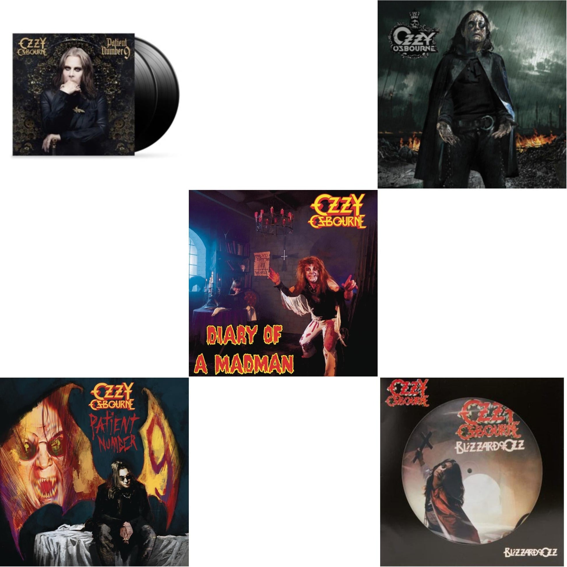 This is a 5 LP Vinyl SKU bundle.
1.This LP Vinyl is brand new.Format: LP VinylMusic Style: Hard RockThis item's title is: Patient Number 9Artist: Ozzy OsbourneLabel: EPICBarcode: 194399328118Release Date: 9/9/2022
2.This LP Vinyl is brand new.