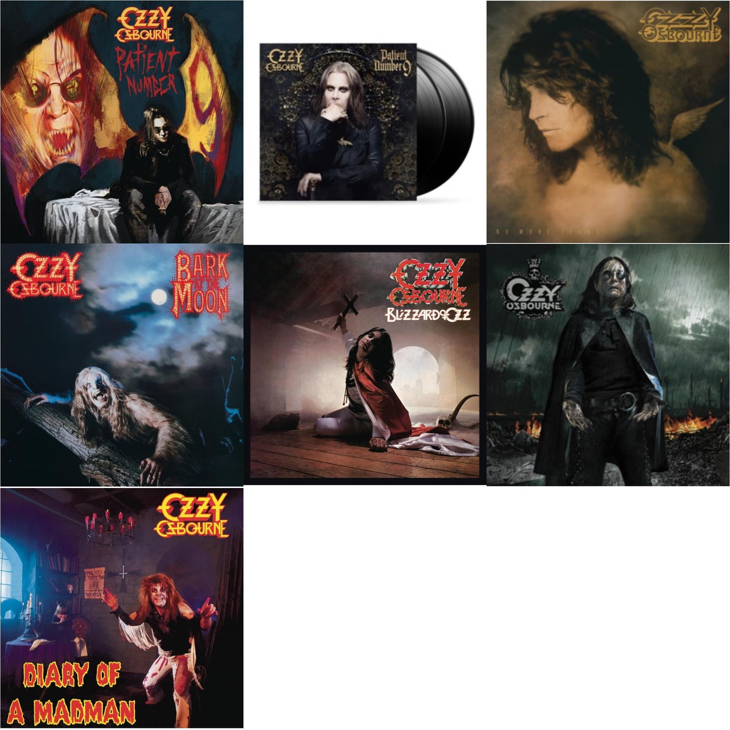 This is a 7 LP Vinyl SKU bundle.
1.This LP Vinyl is brand new.Format: LP VinylMusic Style: Hard RockThis item's title is: Patient #9 (2LP/Alternative Todd Mcarlane Cover/Comic BookArtist: Ozzy OsbourneLabel: EPICBarcode: 196587369811Release Date: 2/3/2023
2.