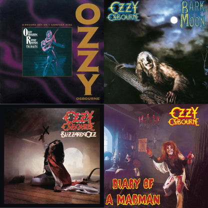 Ozzy Osbourne - Blizzard Of Ozz & Diary Of A Madman & Bark At The Moon & Tribute - CD Bundle