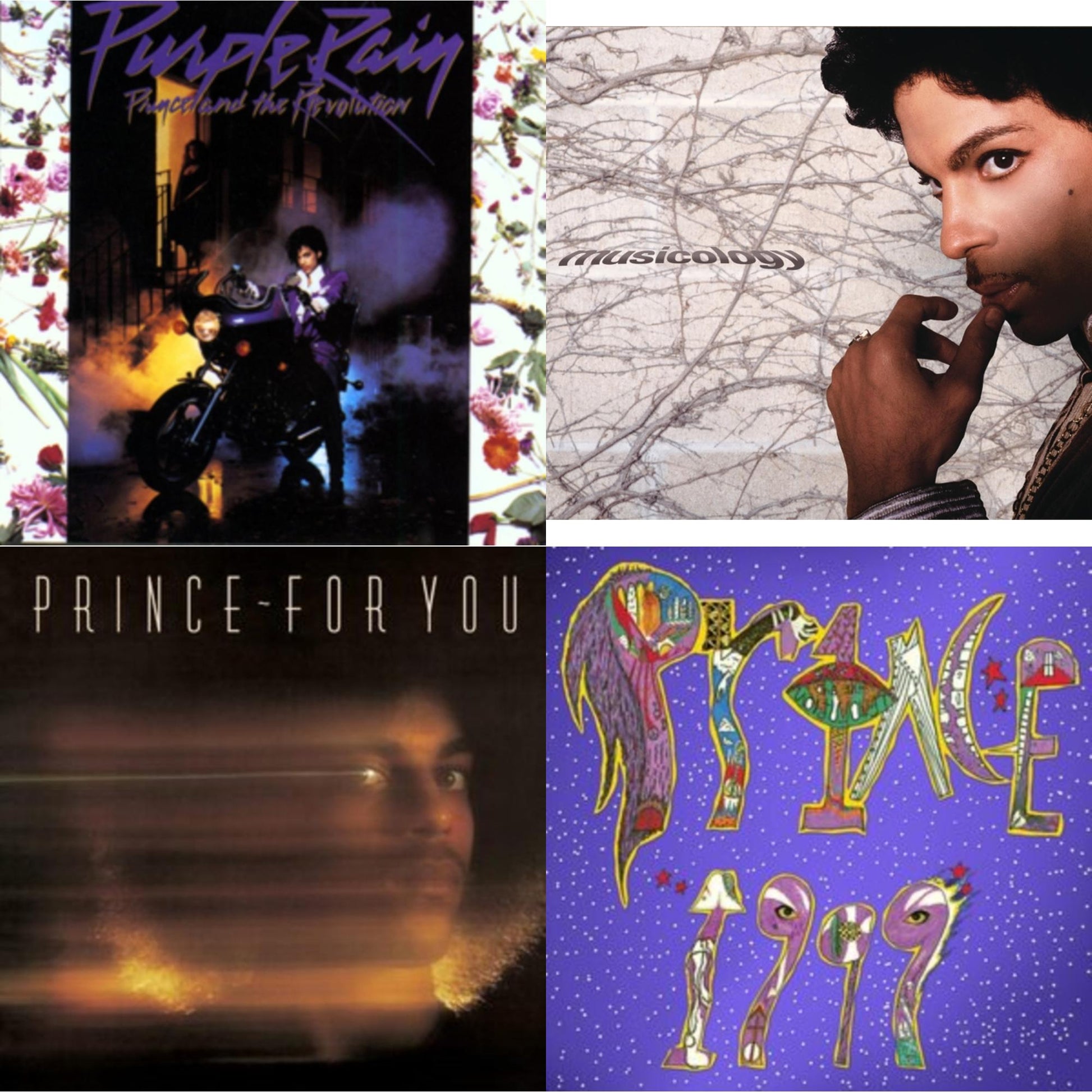 This is a 4 CD SKU bundle.
1.This CD is brand new.Format: CDMusic Style: SoundtrackThis item's title is: Purple RainArtist: PrinceLabel: WARNER BROTHERSBarcode: 075992511025Release Date: 8/10/1984
2.This CD is brand new.