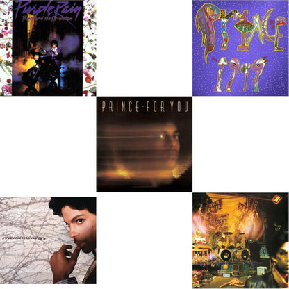 This is a 5 CD SKU bundle.
1.This CD is brand new.Format: CDMusic Style: SoundtrackThis item's title is: Purple RainArtist: PrinceLabel: WARNER BROTHERSBarcode: 075992511025Release Date: 8/10/1984
2.This CD is brand new.