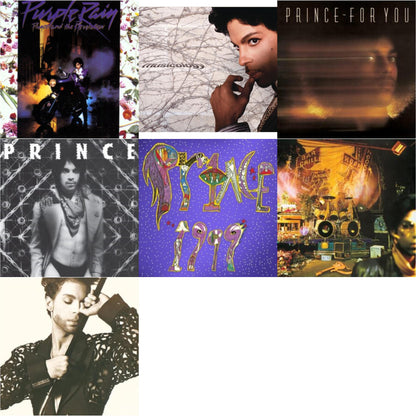 Purple Rain & Musicology (Digipak) & For You & Dirty Mind (X) & 1999 (X) & Sign O’ The Times & Hits 1 (X)