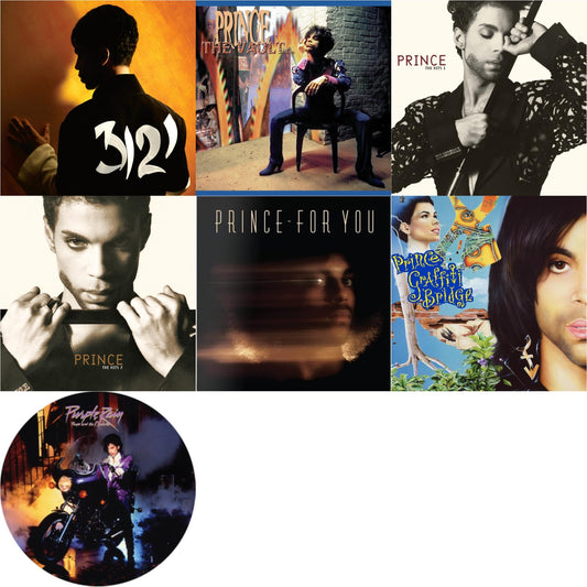 Purple Rain Ost (Picture Disc) & 3121 (2 LP) (150G Vinyl/ Purple Vinyl) & For You & Vault - Old Friends 4 Sale & Hits 1 (X) (2LP) & Hits 2 (X) (2LP) & Music From Graffiti Bridge (X) (2LP)