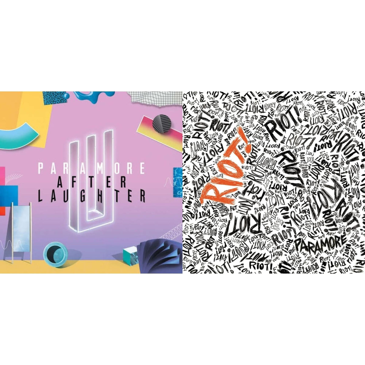 Paramore - Riot! (Fbr 25Th Anniversary Edtion/Silver LP Vinyl) & After Laughter (Black & White Marble LP Vinyl/Dl Card) (I)