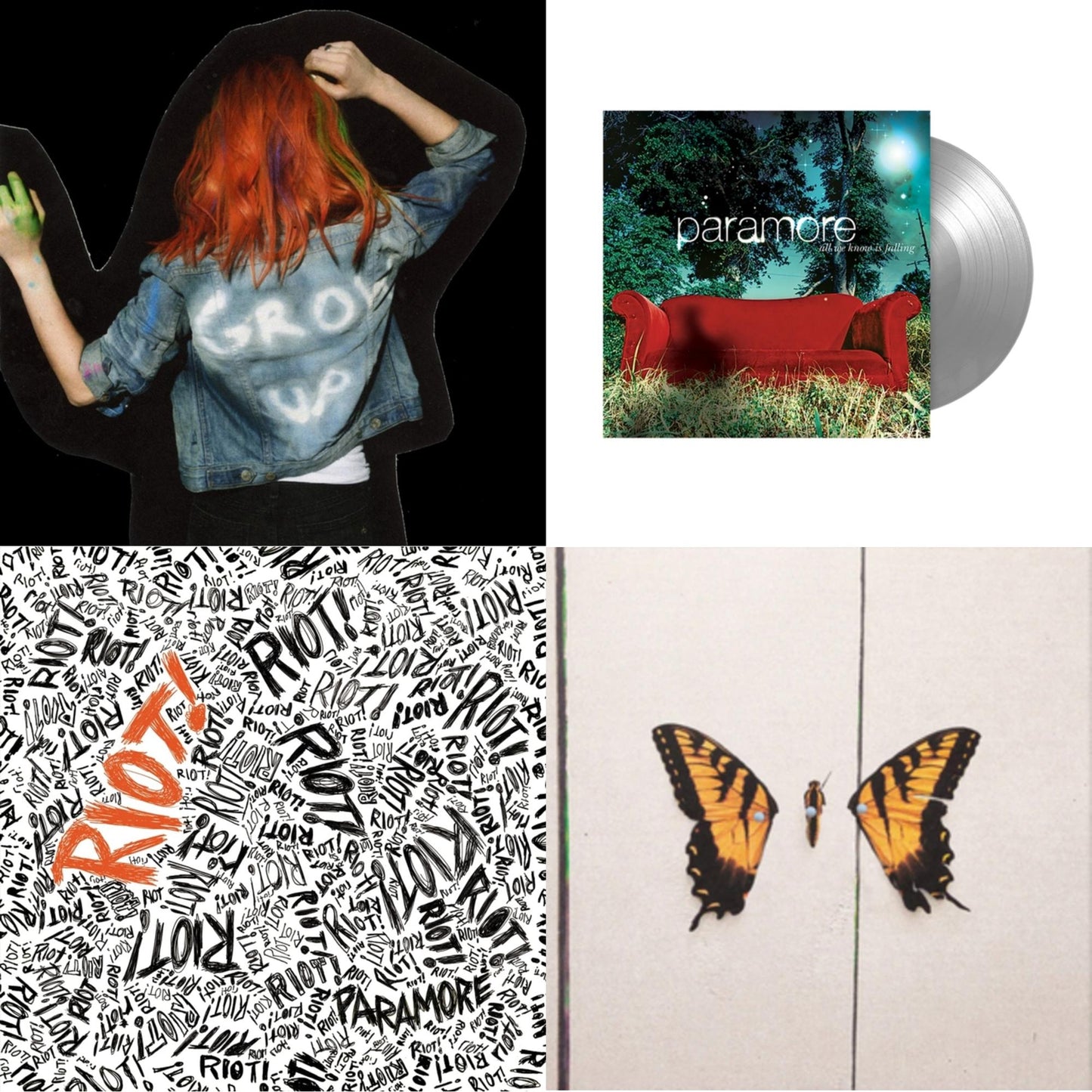 Paramore (2LP) & All We Know Is Falling (Silver LP Vinyl) & Riot! (Fbr 25Th Anniversary Edtion/Silver LP Vinyl) & Brand New Eyes
