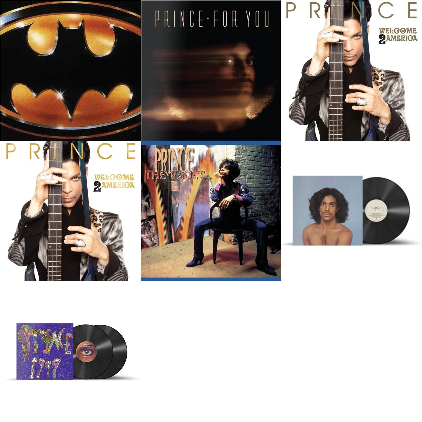 Welcome 2 America (2LP) & For You & Prince (X) & 1999 (X) & Welcome 2 America (Deluxe/2LP/CD/Blu-Ray) & Vault - Old Friends 4 Sale & Batman Ost