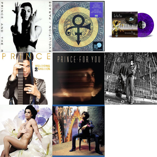 Prince - Parade (Music From Under The Cherry Moon) & Versace Experience (Prelude 2 Gold) (150G/Purple LP Vinyl/Dl Insert) & One Nite Alone…(Solo Piano & Voice By Prince) (Purple LP Vinyl) & Welcome 2 America (2LP) & For You & Come & Lovesexy & Vault