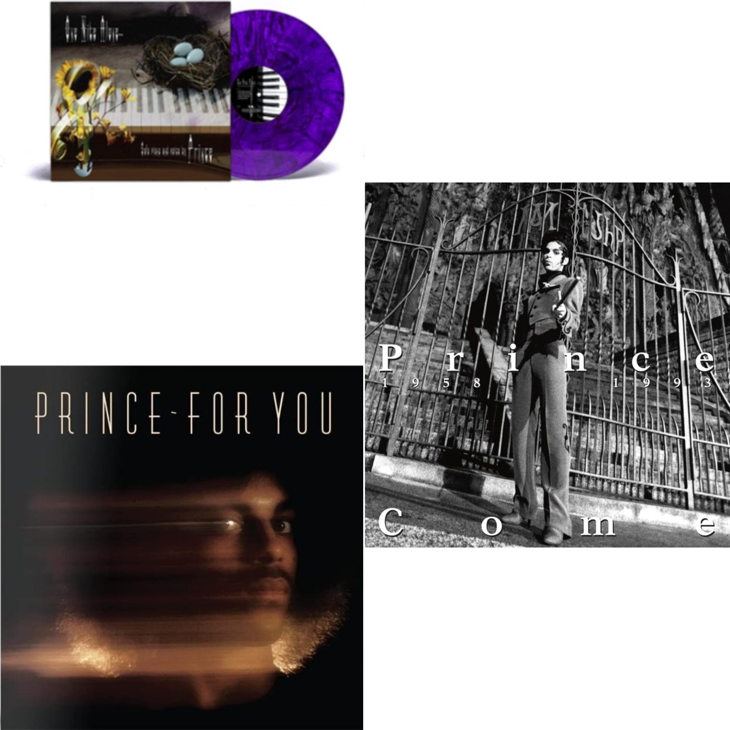 One Nite Alone…(Solo Piano & Voice By Prince) (Purple LP Vinyl) & For You & Come
