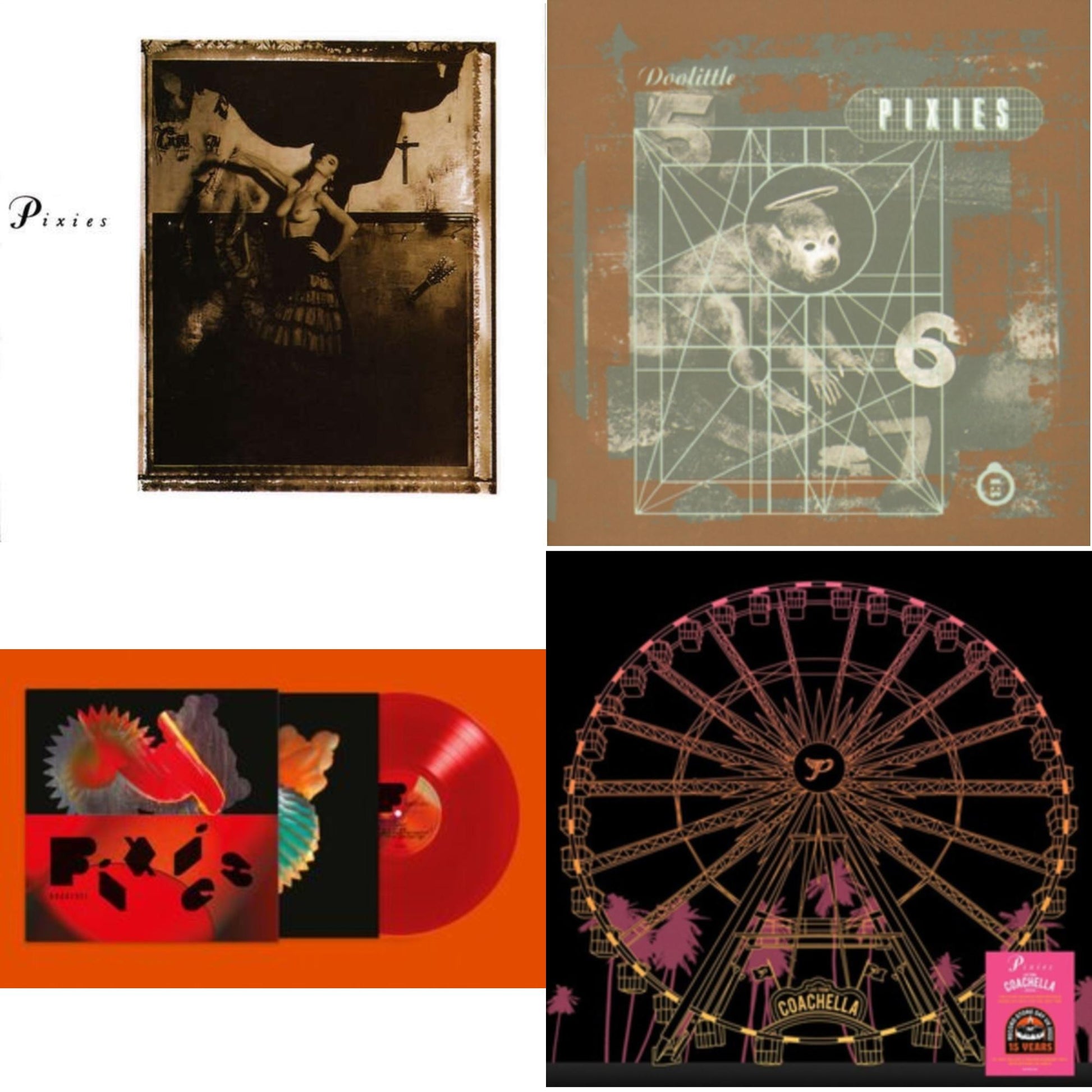 This is a 4 LP Vinyl SKU bundle.
1.This LP Vinyl is brand new.Format: LP VinylMusic Style: Alternative RockThis item's title is: Surfer RosaArtist: PixiesLabel: 4ADBarcode: 652637080315Release Date: 9/14/2004
2.This LP Vinyl is brand new.