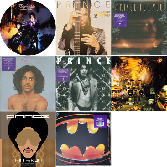 Purple Rain Ost (Picture Disc) & Welcome 2 America (2LP) & For You & Prince (X) & Dirty Mind (X) & Sign O’ The Times & Hitnrun Phase Two (2LP) & Batman Ost