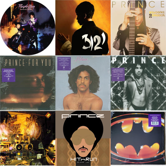 Purple Rain Ost (Picture Disc) & 3121 (2 LP) (150G Vinyl/ Purple Vinyl) & Welcome 2 America (2LP) & For You & Prince (X) & Dirty Mind (X) & Sign O’ The Times & Hitnrun Phase Two (2LP) & Batman Ost