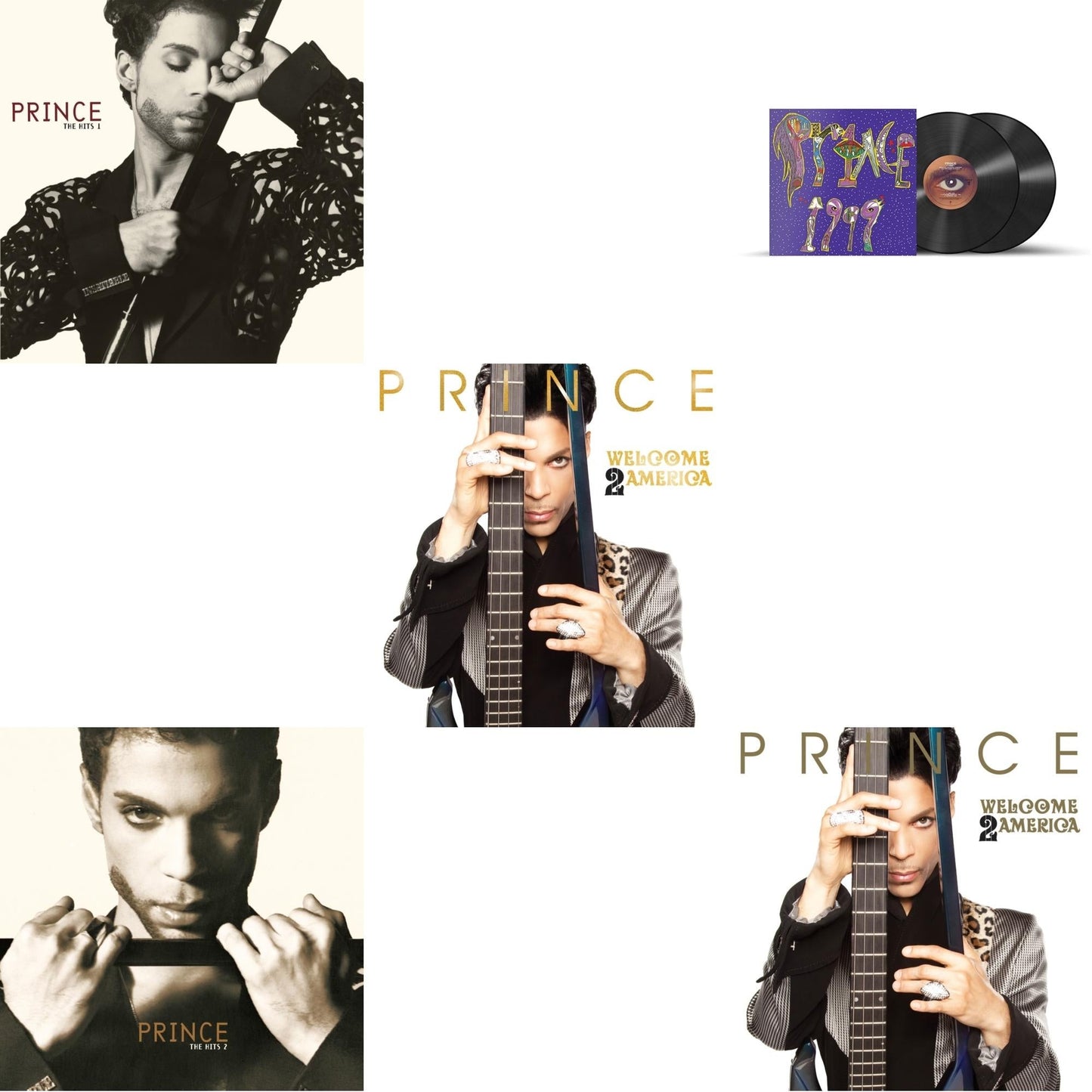 Welcome 2 America (2LP) & 1999 (X) & Welcome 2 America (Deluxe/2LP/CD/Blu-Ray) & Hits 1 (X) (2LP) & Hits 2 (X) (2LP)