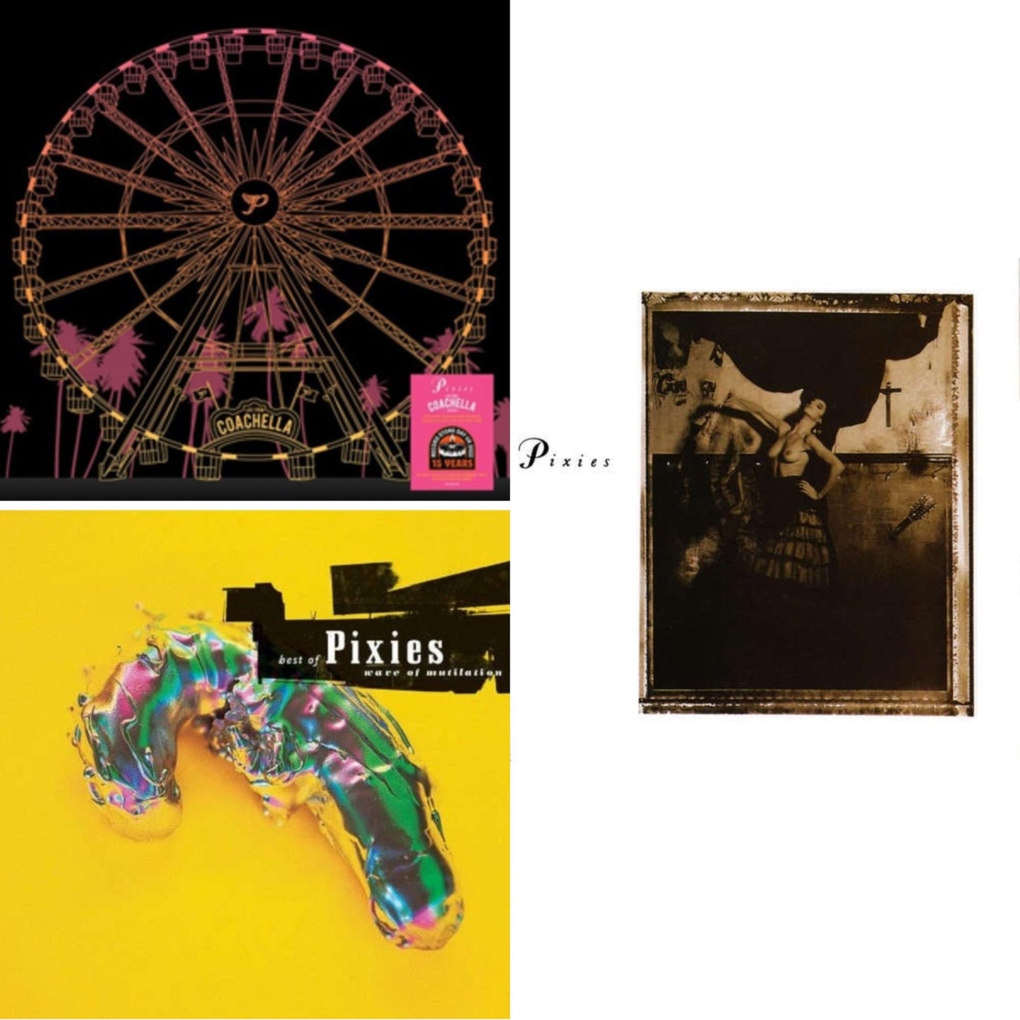 Live At Coachella 2004 (140G/Orange & Yellow Marbled LP Vinyl/Etching D-Side) & Surfer Rosa & Wave Of Mutilation: Best Of Pixies