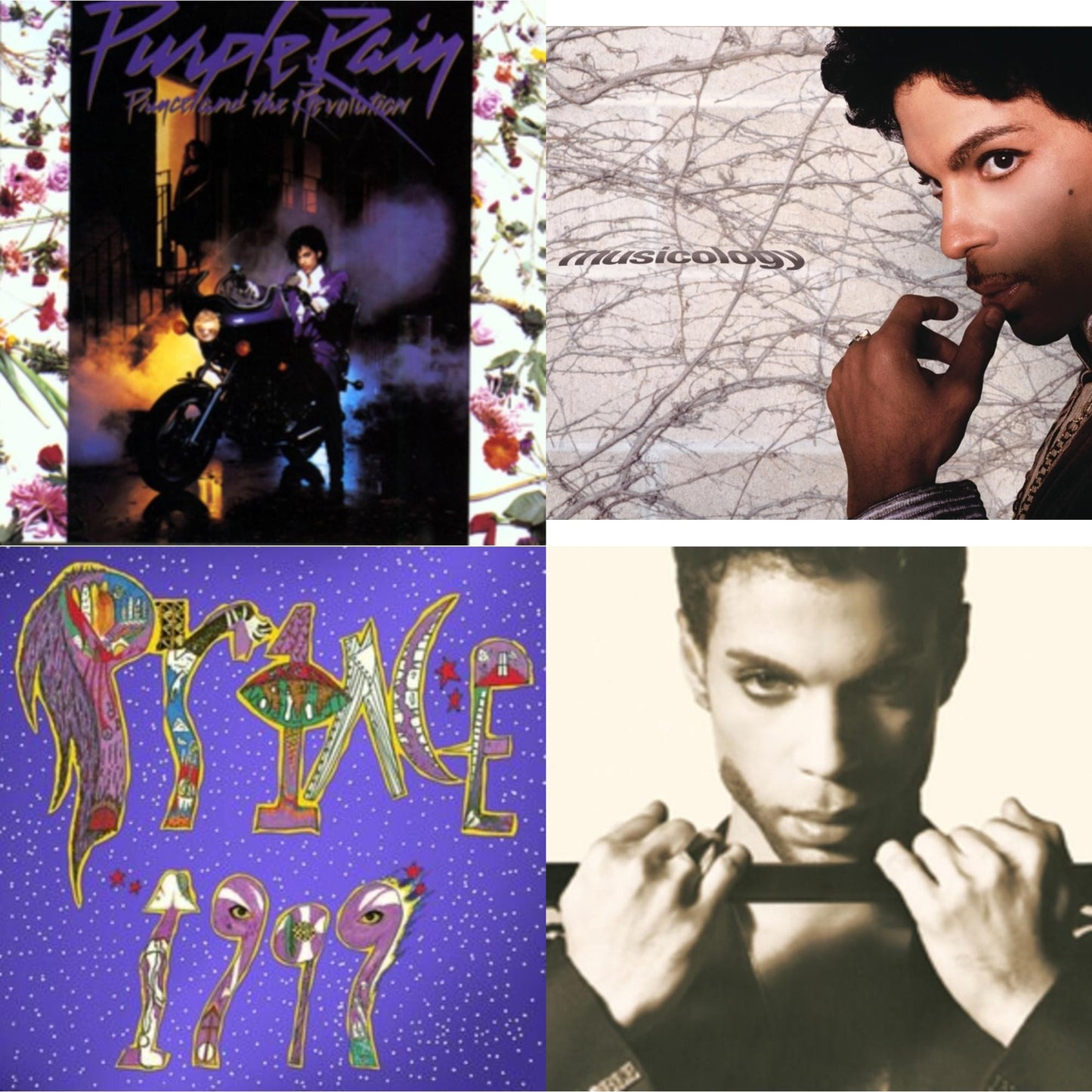 Purple Rain & Musicology (Digipak) & 1999 (X) & Hits 2 (X)