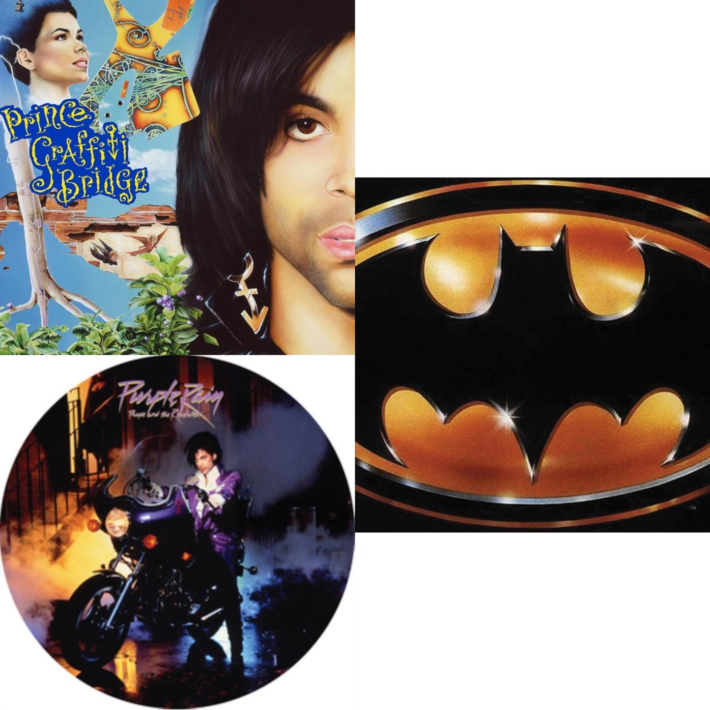 Purple Rain Ost (Picture Disc) & Batman Ost & Music From Graffiti Bridge (X) (2LP)