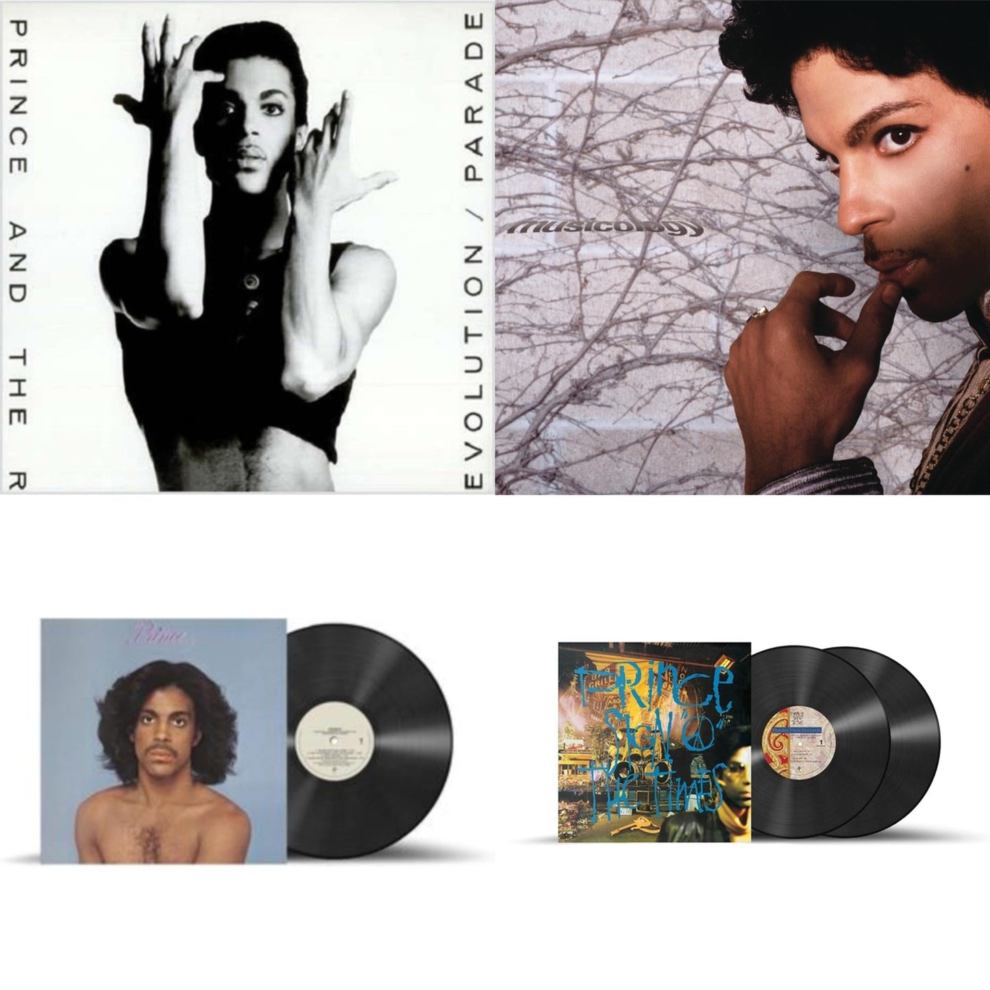 This is a 4 LP Vinyl SKU bundle.
1.This LP Vinyl is brand new.Format: LP VinylMusic Style: FunkThis item's title is: Parade (Music From Under The Cherry Moon)Artist: PrinceLabel: WARNER BROS.Barcode: 075992539517Release Date: 8/23/2016
2.This LP Vinyl is brand new.