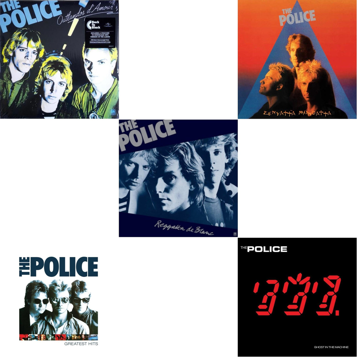 Outlandos D'amour & Greatest Hits (2LP) & Reggatta De Blanc & Zenyatta Mondatta & Ghost In The Machine