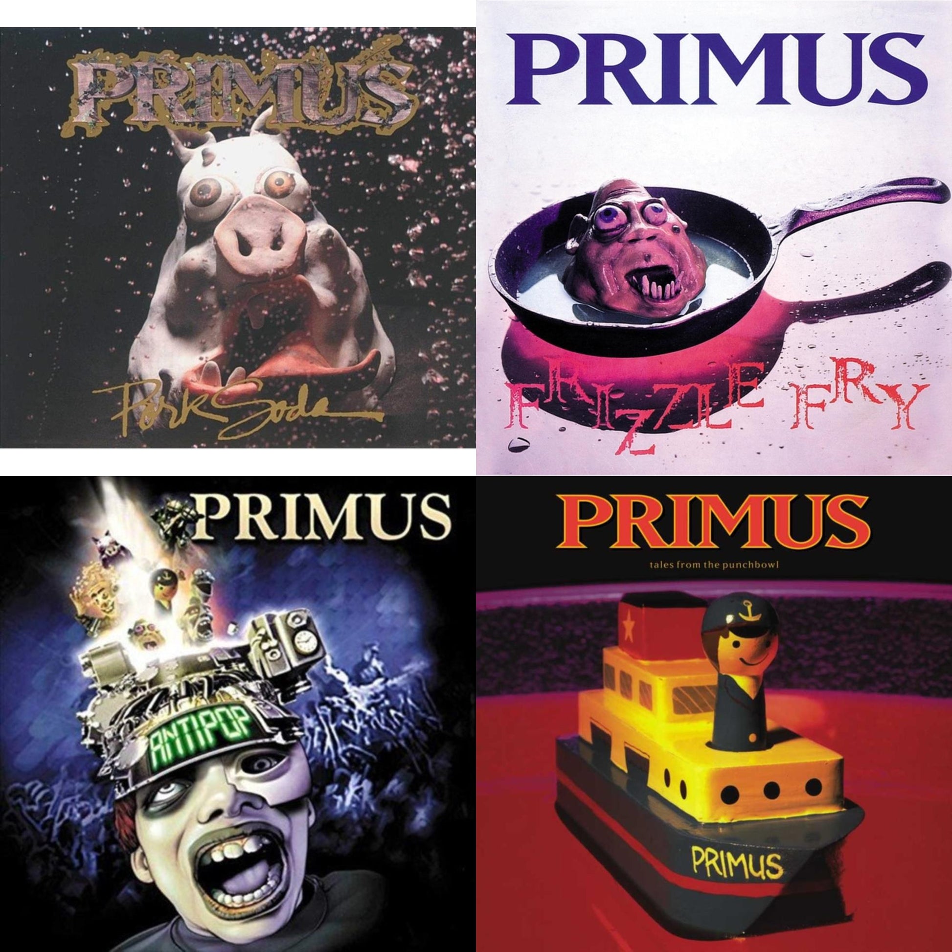 This is a 4 LP Vinyl SKU bundle.
1.This LP Vinyl is brand new.Format: LP VinylMusic Style: Alternative RockThis item's title is: Pork Soda (2 LP)Artist: PrimusBarcode: 602557414400Release Date: 11/16/2018
2.This LP Vinyl is brand new.