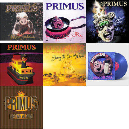 This is a 7 LP Vinyl SKU bundle.
1.This LP Vinyl is brand new.Format: LP VinylMusic Style: Alternative RockThis item's title is: Pork Soda (2 LP)Artist: PrimusBarcode: 602557414400Release Date: 11/16/2018
2.This LP Vinyl is brand new.