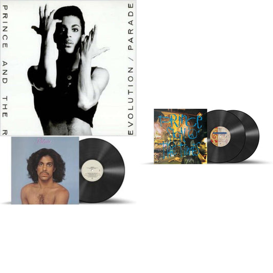 This is a 3 LP Vinyl SKU bundle.
1.This LP Vinyl is brand new.Format: LP VinylMusic Style: FunkThis item's title is: Parade (Music From Under The Cherry Moon)Artist: PrinceLabel: WARNER BROS.Barcode: 075992539517Release Date: 8/23/2016
2.This LP Vinyl is brand new.
