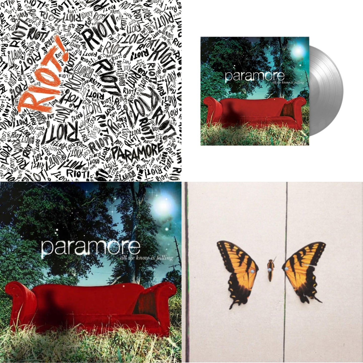 This is a 4 LP Vinyl SKU bundle.
1.This LP Vinyl is brand new.Format: LP VinylMusic Style: EmoThis item's title is: All We Know Is Falling (Silver LP Vinyl)Artist: ParamoreLabel: FUELED BY RAMENBarcode: 075678645631Release Date: 9/30/2022
2.This LP Vinyl is brand new.