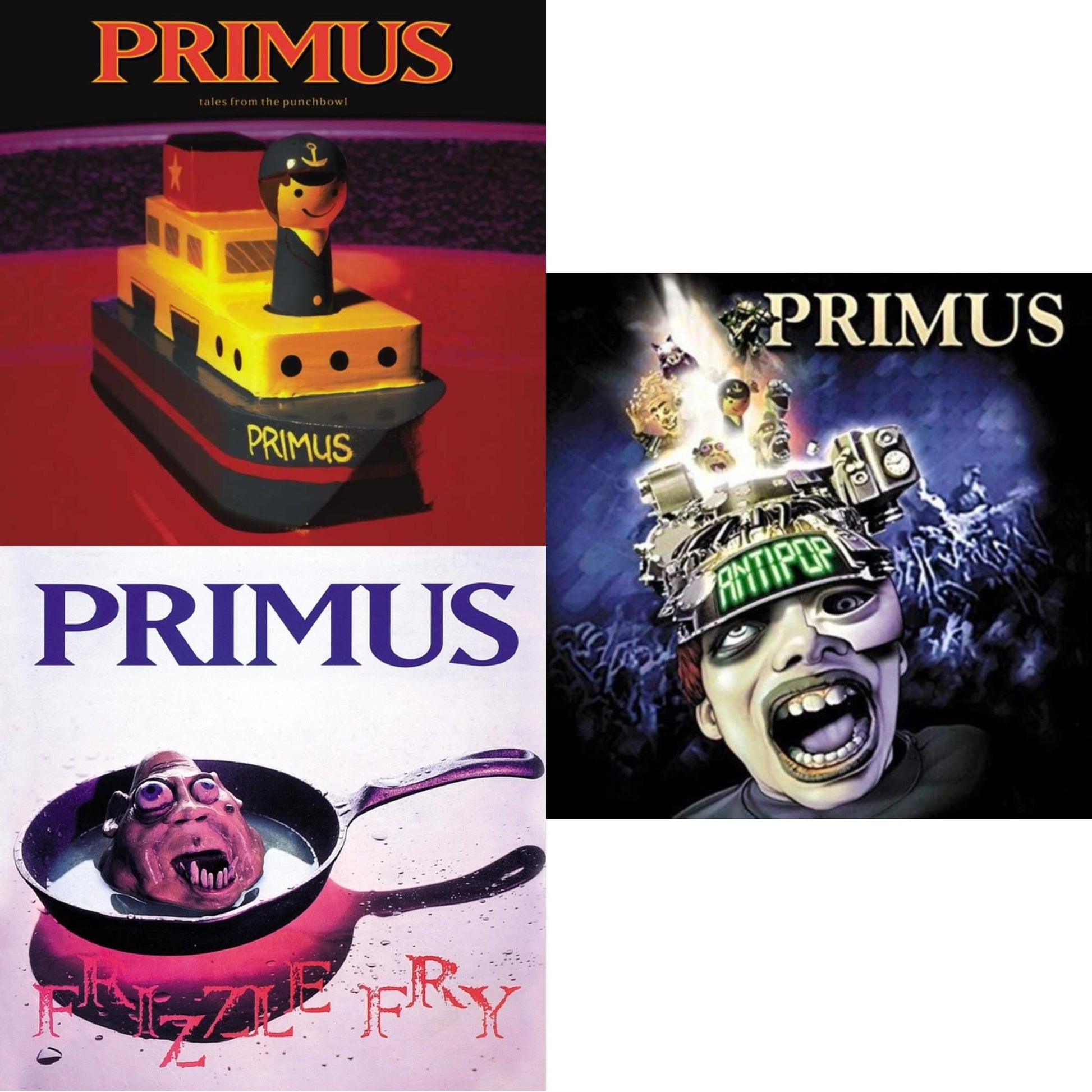 This is a 3 LP Vinyl SKU bundle.
1.This LP Vinyl is brand new.Format: LP VinylMusic Style: Alternative RockThis item's title is: Tales From The Punchbowl (2LP)Artist: PrimusLabel: Interscope RecordsBarcode: 602557670417Release Date: 11/30/2018
2.This LP Vinyl is brand new.