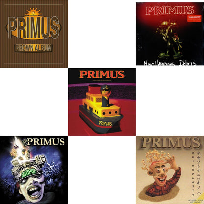 This is a 5 LP Vinyl SKU bundle.
1.This LP Vinyl is brand new.Format: LP VinylMusic Style: Alternative RockThis item's title is: Brown Album (2LP)Artist: PrimusLabel: Prawn SongBarcode: 602557539462Release Date: 11/16/2018
2.This LP Vinyl is brand new.